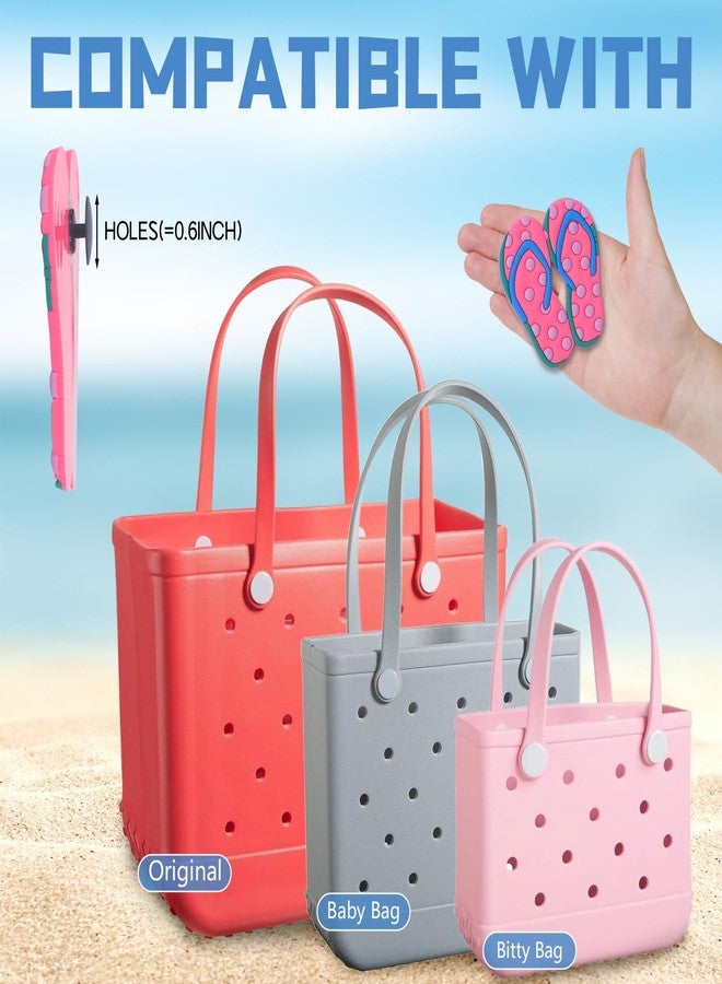 LA KEN DU Beach Bag Accessories PVC Rubber Totes Inserts Charms for Bogg Bag,Letter Charms for Bogg Bag (E) - Image 3
